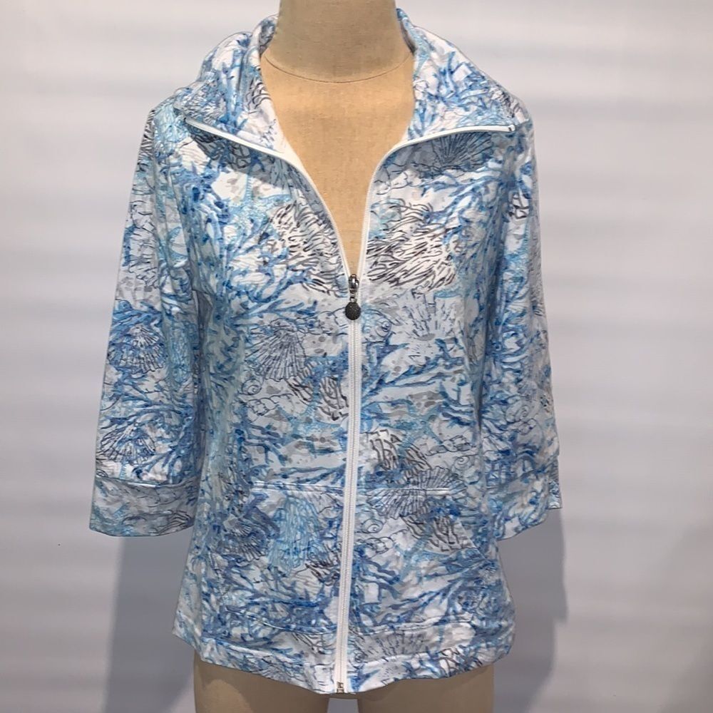 Palm Harbour coral and shell jacket, Small